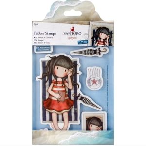 👉*NWT* GORJUSS GIRL STAMP SET ~SUMMER DAYS~6PC SET~NEW POSTAL COLLECTION~LG